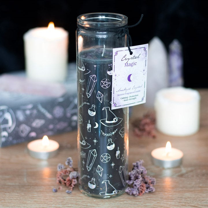 CRYSTAL WITCH JASMINE CANDLE WITH AMETHYST