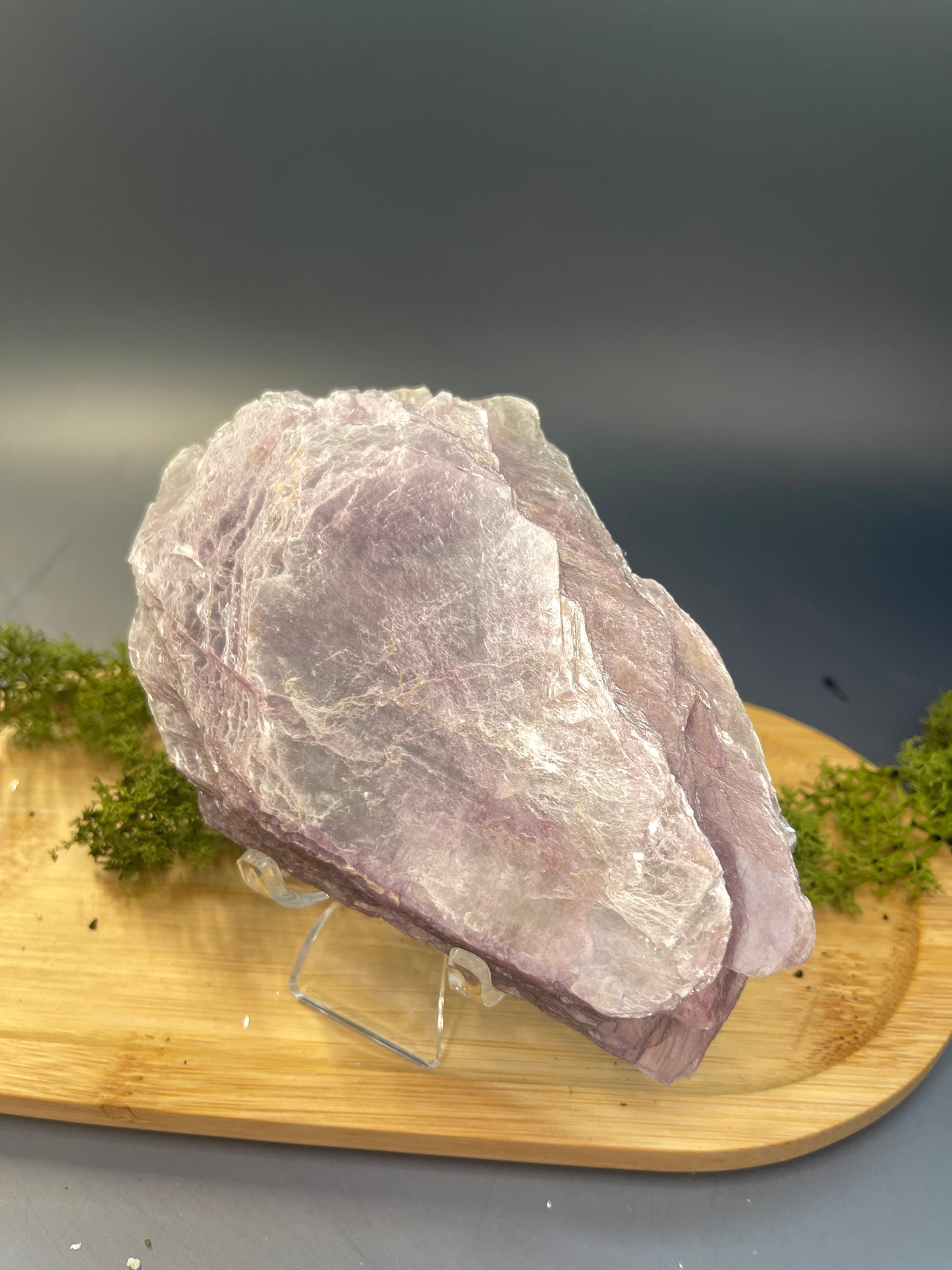 SCHIMMERNDE LEPIDOLITH GLIMMER IN LILA MIT SILBER - 370 g