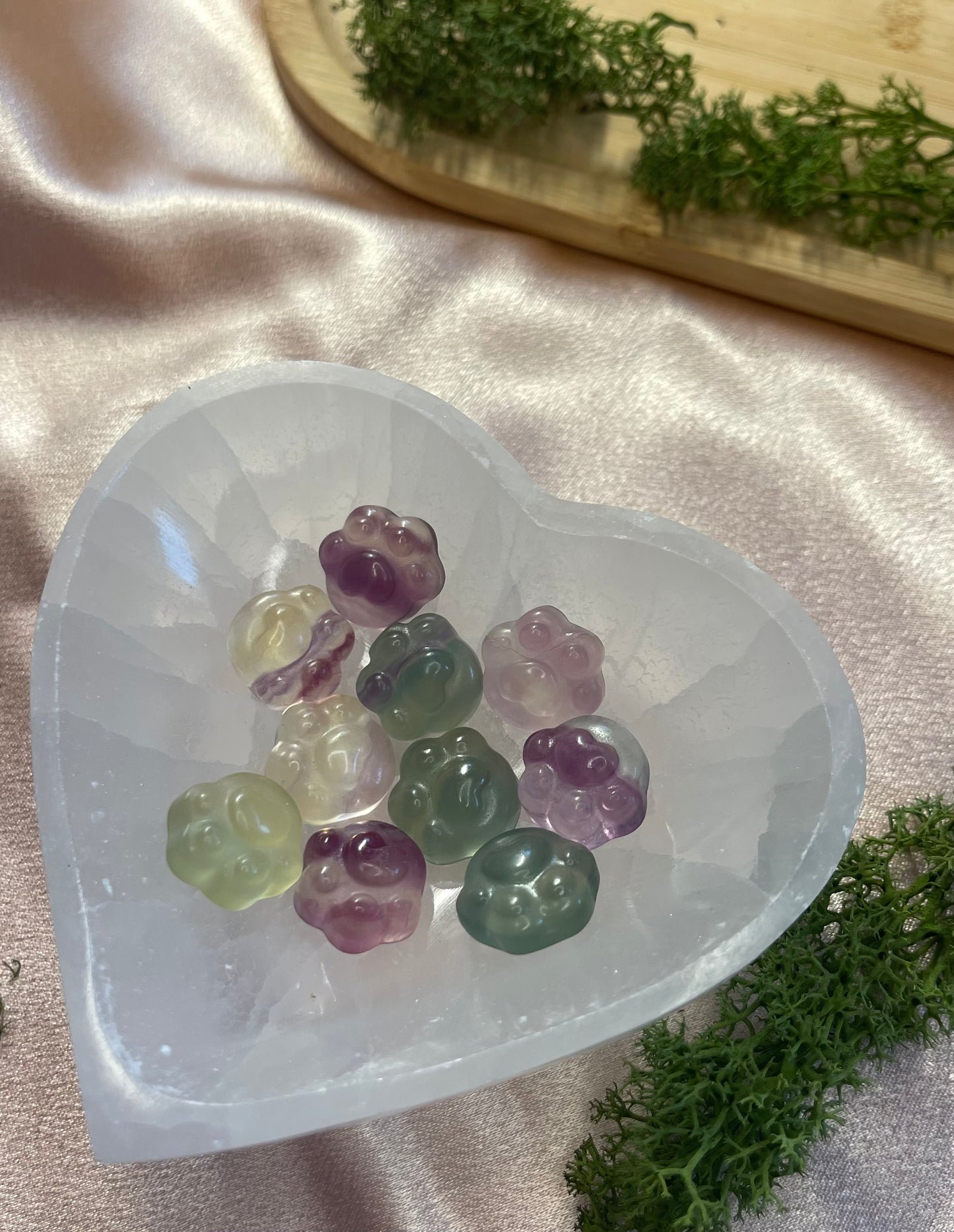 MINI FLUORIT PFOTE | Spiritueller Edelstein für Konzentration & Intuition | ca. 1,5 cm