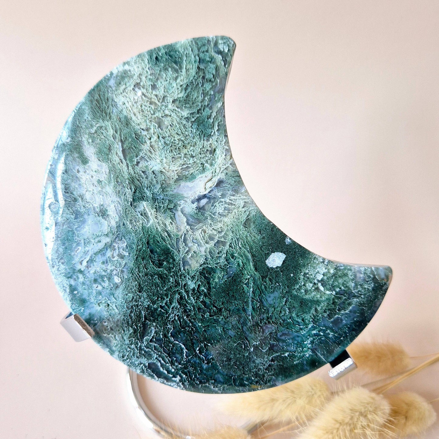 XL MOOSACHAT MOND AUF STÄNDER - 382 G 12 CM