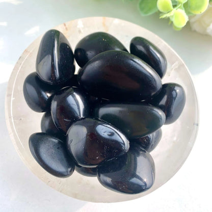 Obsidian Trommelsteine | Schutzstein für Transformation & Erdung