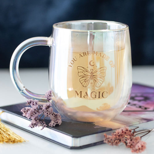 YOU ARE MADE OF MAGIC IRIDESCENT DOPPELWANDIGE TASSE
