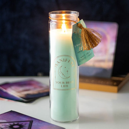 MANIFESTATION CANDLE - CLEAR QUARTZ