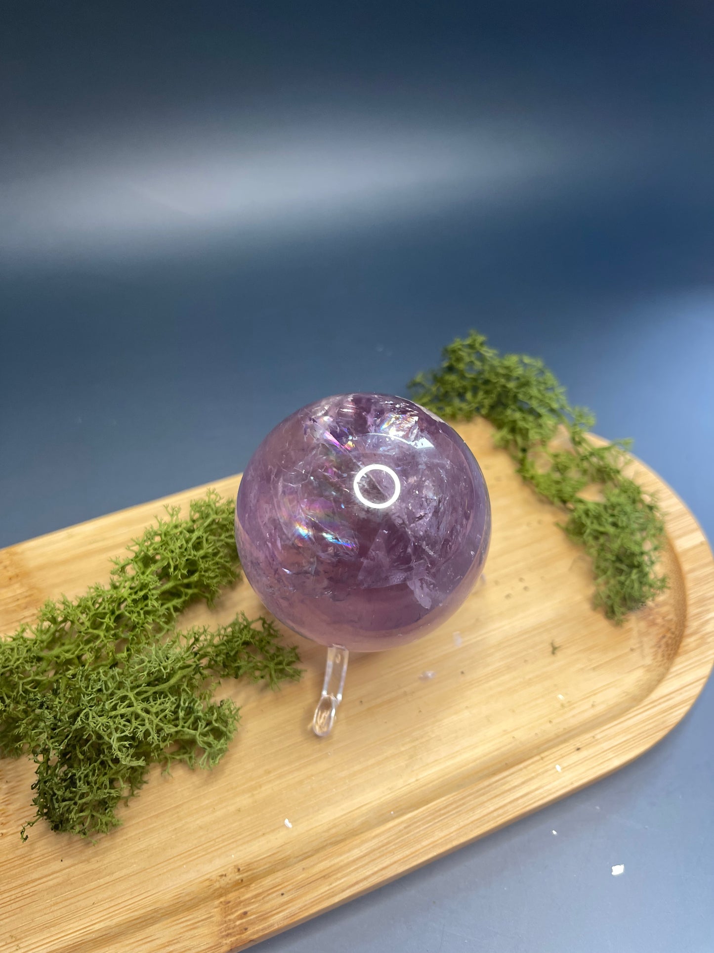 AMETHYST KUGEL MIT REGENBÖGEN - ca 184 g 50 mm