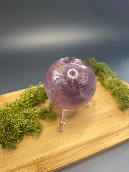 AMETHYST KUGEL MIT REGENBÖGEN - ca 184 g 50 mm