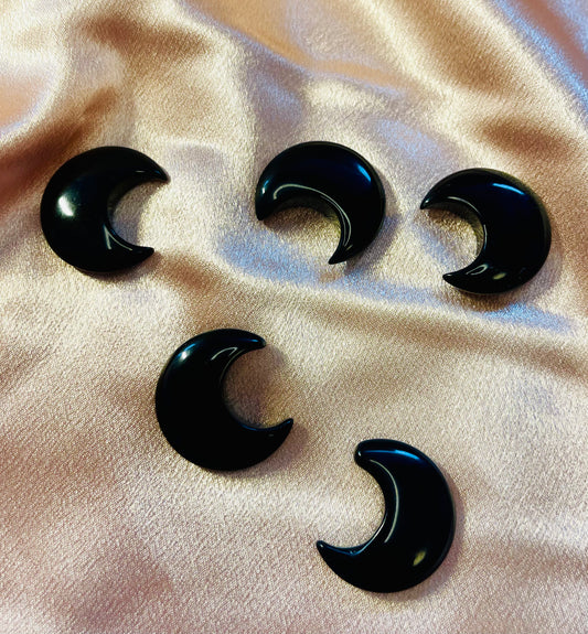 OBSIDIAN MOND | Schutzstein für Transformation & Erdung | Schwarzer Edelstein