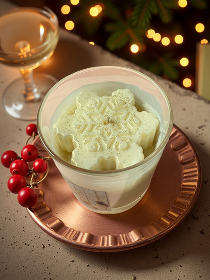 Weihnachtskerze Golden Winter mit Spekulatius, Weihnachtsstern, Soja Duftkerze Advent Weihnachtszeit Christmas candle, Holiday decoration