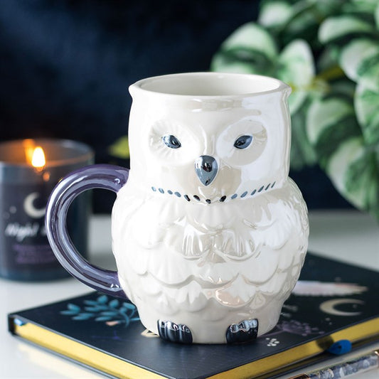 IRISIERENDE TASSE IN EULENFORM