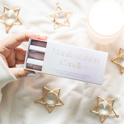 3 MANIFESTATION SPELL CANDLES IN A BOX